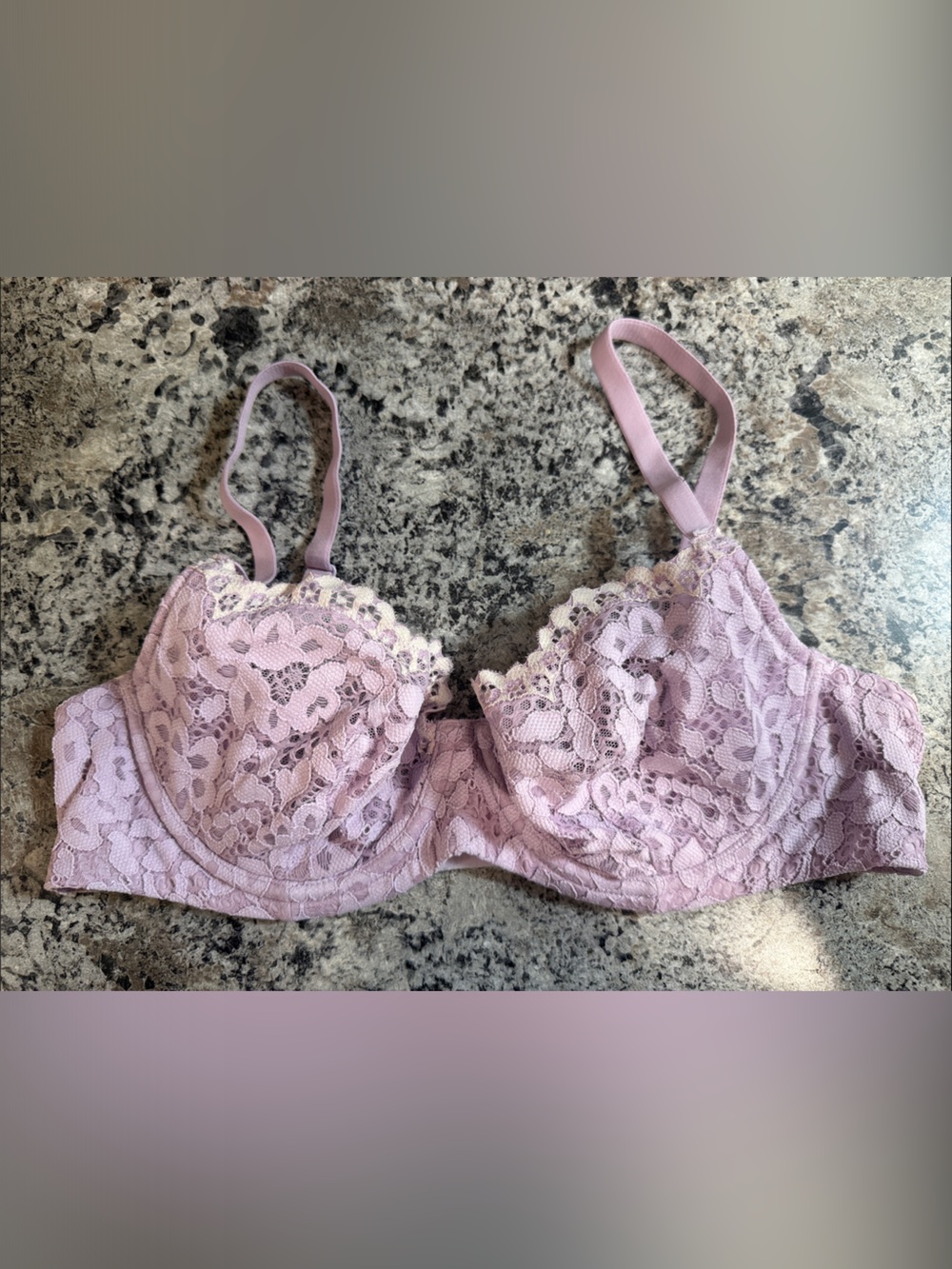 Victoria's Secret Lace Underwire Bra - Light Lavender Pink